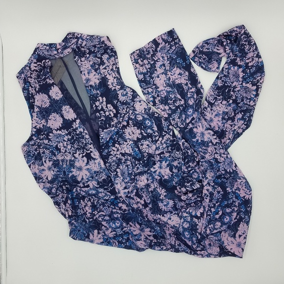 Rebecca Taylor Kiku Printed Draped Jumpsuit - Picture 3 of 7